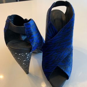 Blue/Black Striped Proenza Schouler Shoe Size 9